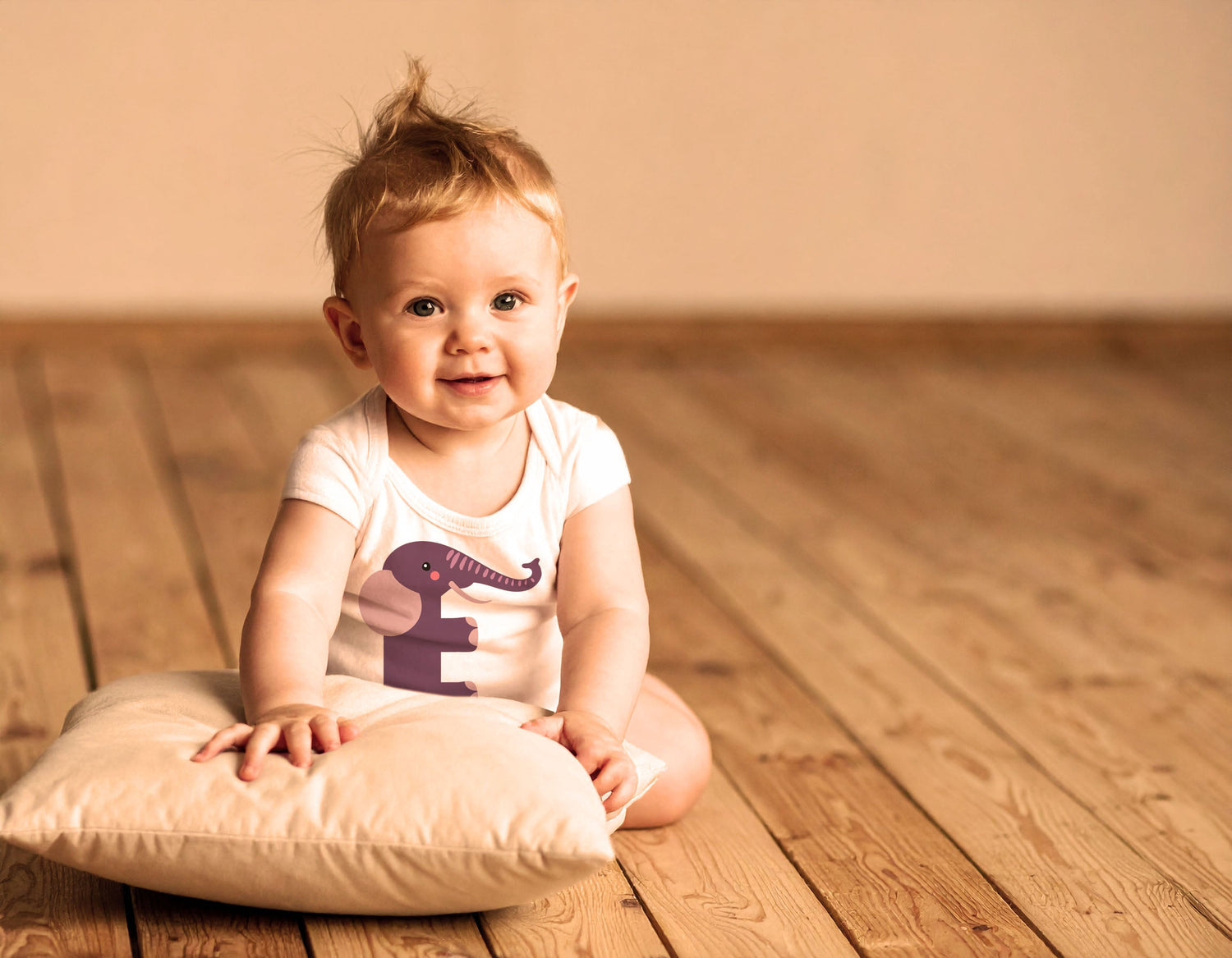 Letter Animals Organic Cotton Onesie Collection for Babies