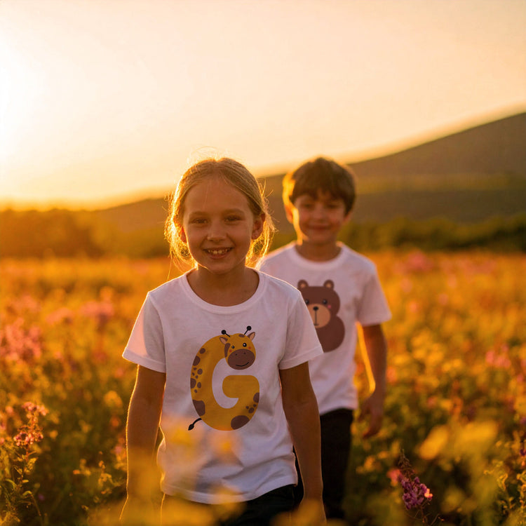 Letter Animals T shirt Collection for Kids
